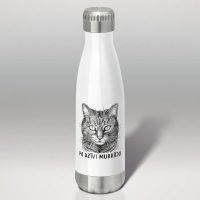 Kaķis. Pa dzīvi murrāju. Tērauda termopudele 500 ml