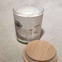 Silti un mājīgi. Sojas aromātiskā svece stikla traukā