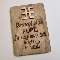 Draugi ir kā pupi! Koka magnēts