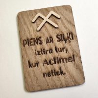 Piens ar siļķi... Koka magnēts