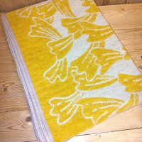 Kokvilnas samta pārklājs 140x210 dzeltens