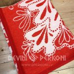 934649391 Kokvilnas samta pārklājs 140x210 sarkans