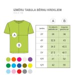 izmēru tabula bērnu krekliem Sols