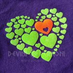 Flocked heat transfer Valentines love. sirdis