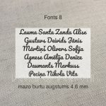 2551281000 Termouzlīmes apģērbu iezīmēšanai
